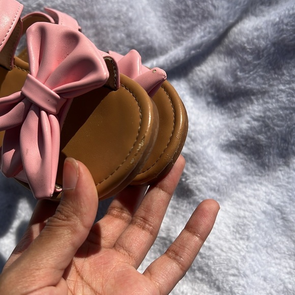 Open Toe Bow Decor Kids Sandals - Picture 3 of 6